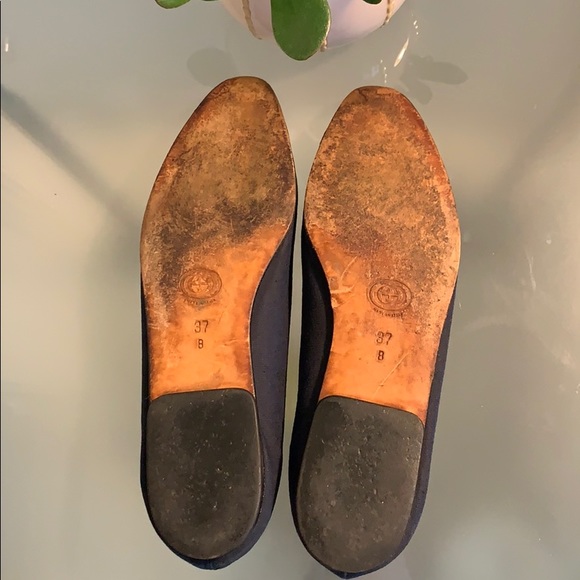 GUCCI FLATS Navy Color VTG 1990 - Picture 4 of 5